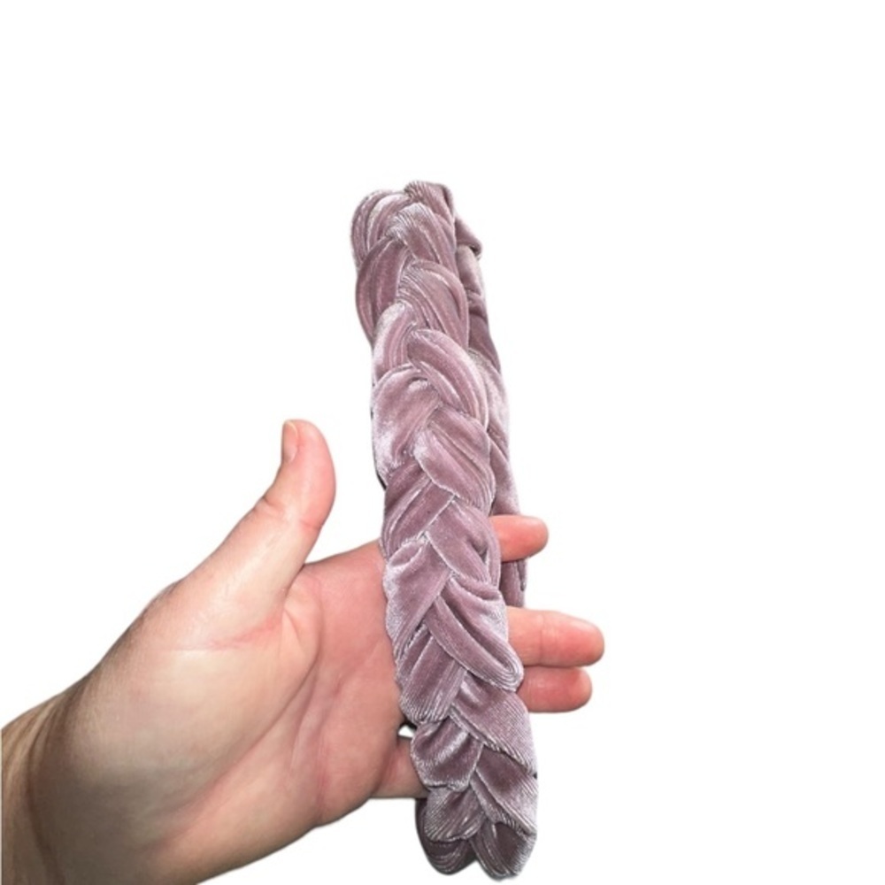 HP brand braided velvet unstructured headband‎ NWOT. Lavender purple. - Picture 2 of 6